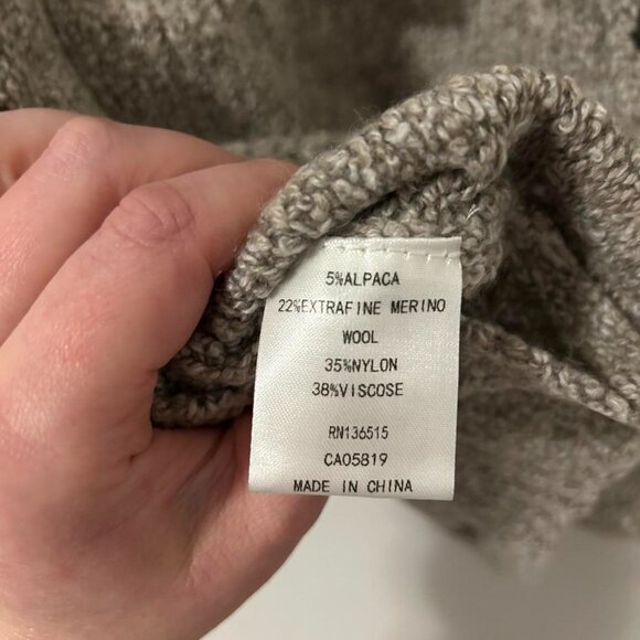 Anthropologie One Grey Day Women's Sweater Merino Wool Long sleeve crew neck - Picture 5 of 8